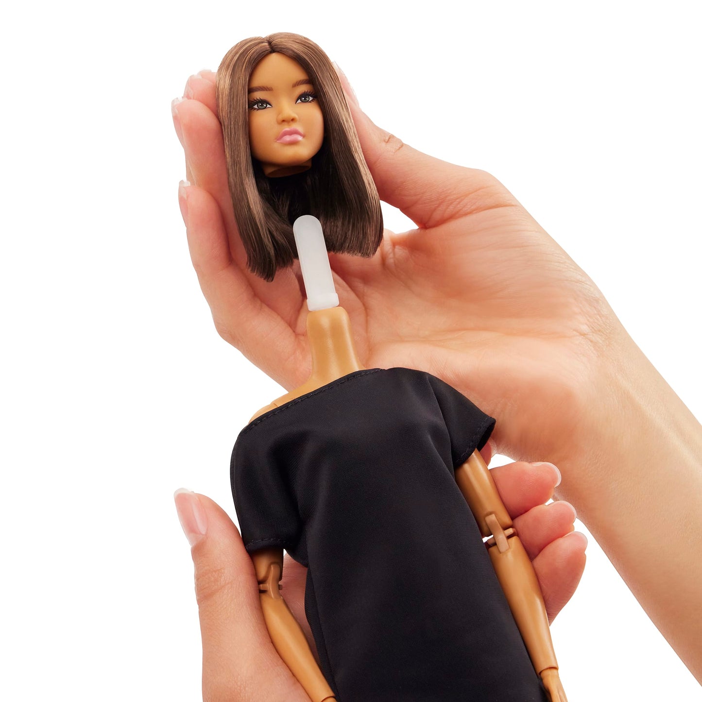 Barbie Basics Collectible Doll, Model 01 With Brunette Hair in Black Dress & Pointed Booties