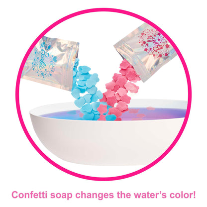 Barbie Doll & Bathtub Playset, Blonde, Confetti Soap & Accessories